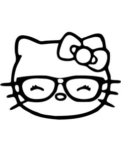 Nalepka Hello Kitty z očali - NA714