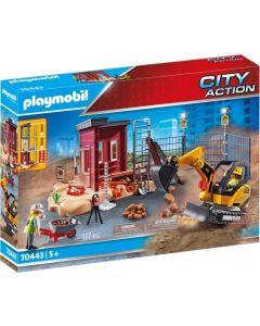Playmobil Mini bager z gradbiščem - 70443